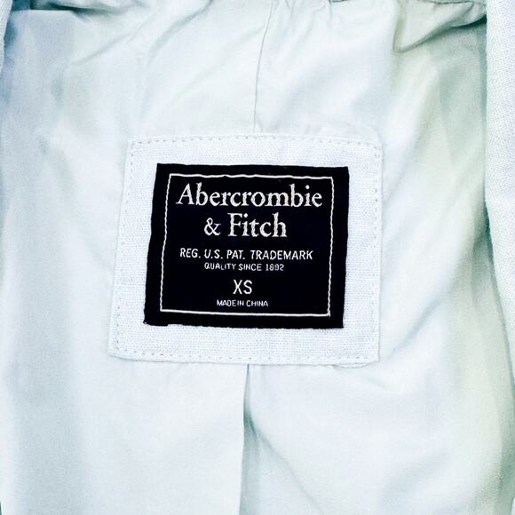 Abercrombie & Fitch Double-Breasted Blue Linen Blazer - Picture 14 of 14